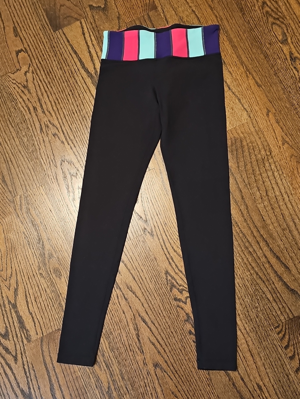 Rare Vintage lululemon athletica Colorblock Striped Waistband Leggings Size 6 - Picture 3 of 6